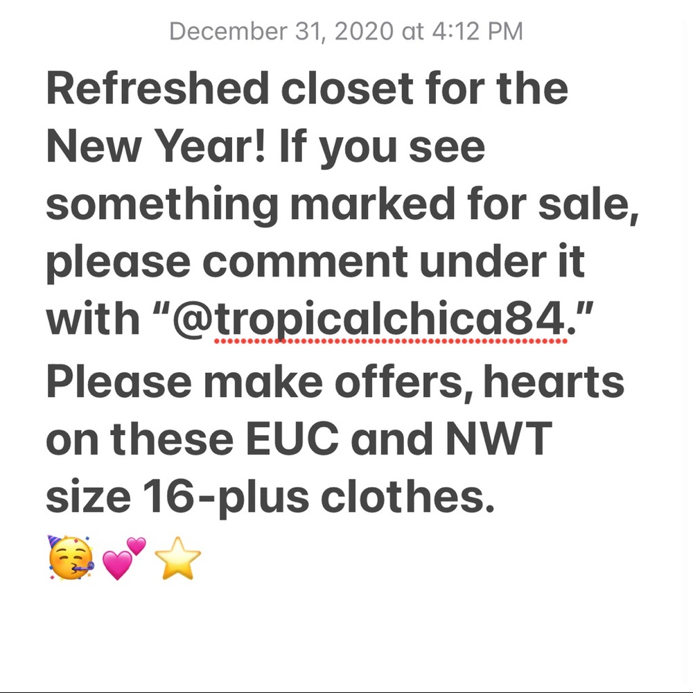 16 plus EUC & NWT